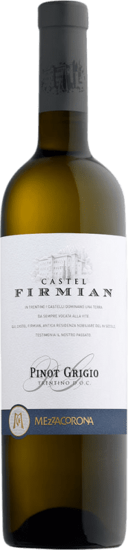 8,95 € Envío gratis | Vino blanco Castel Firmian Seco D.O.C. Trentino Trentino Italia Pinot Gris Botella 75 cl