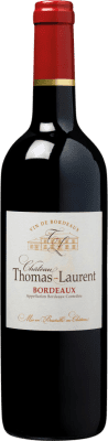 10,95 € Бесплатная доставка | Красное вино Château Thomas-Laurent сухой A.O.C. Bordeaux Бордо Франция Merlot, Cabernet Sauvignon, Cabernet Franc бутылка 75 cl