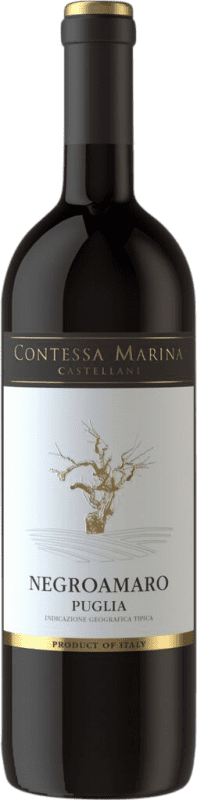 9,95 € 送料無料 | 赤ワイン Contessa Marina Castellani I.G.T. Puglia プーリア イタリア Negroamaro — ネグロアマーロ 75 cl