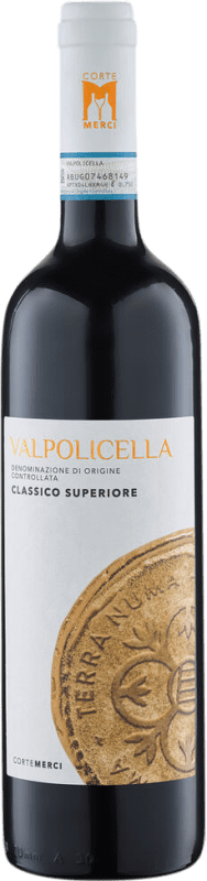 16,95 € Envio grátis | Vinho Tinto Corte Merci Terra Numa Seco Superior D.O.C. Valpolicella Vêneto Itália Corvina, Rondinella, Corvinone 75 cl