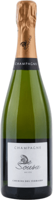 73,95 € Envio grátis | Espumante Branco De Sousa Chemins des Terroirs Brut — Bruto A.O.C. Champagne Champagne França Pinot Noir, Chardonnay 75 cl