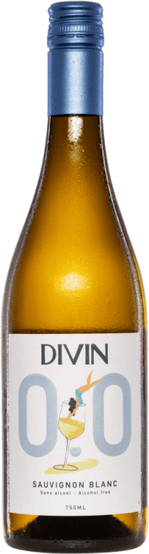 14,95 € Envio grátis | Vinho branco Divin NoLow 0,0 Semi-seco Semi-doce I.G.P. Val de Loire Loire França Sauvignon Branca Garrafa 75 cl Sem Álcool