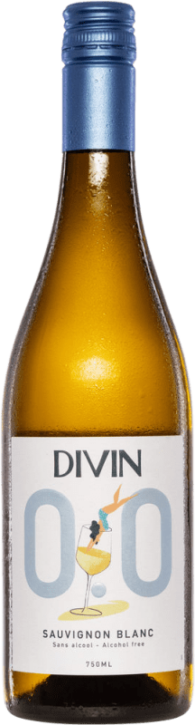 15,95 € Free Shipping | White wine Divin NoLow 0,0 Semi-Dry Semi-Sweet I.G.P. Val de Loire Loire France Sauvignon White Bottle 75 cl Alcohol-Free