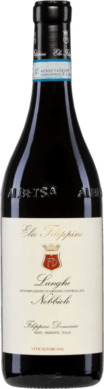 18,95 € 送料無料 | 赤ワイン Elio Filippino ドライ D.O.C. Langhe ピエモンテ イタリア Nebbiolo ボトル 75 cl