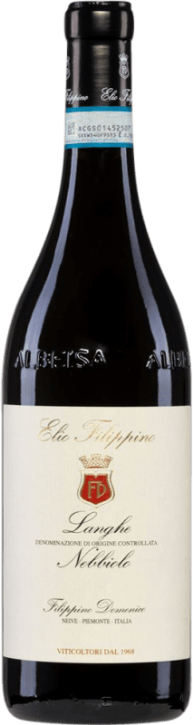 13,95 € 送料無料 | 赤ワイン Elio Filippino Seco — 辛口 D.O.C. Langhe ピエモンテ イタリア Nebbiolo — ネッビオーロ 75 cl