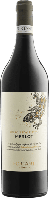 16,95 € Envio grátis | Vinho Tinto Fortant de France Terroir d'Altitude Seco I.G.P. Vin de Pays d'Oc Bordeaux França Merlot 75 cl