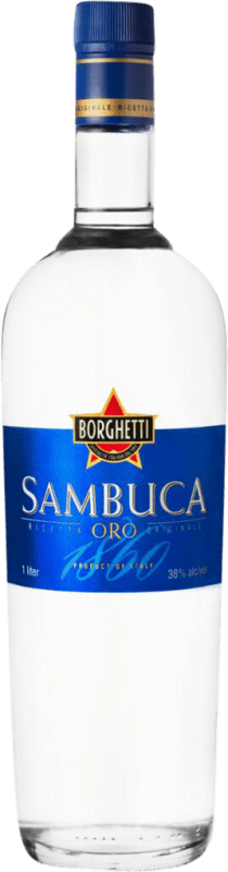 21,95 € Envío gratis | Sambuca Fratelli Branca Sambuca Borghetti Oro Italia Botella 1 L
