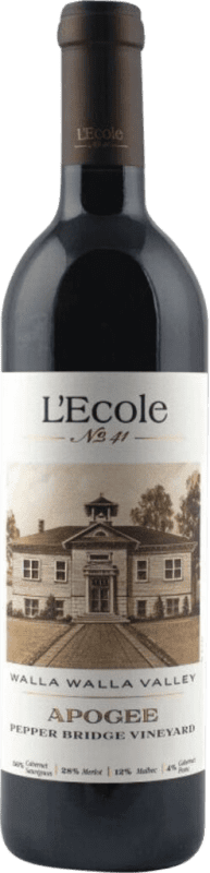126,95 € Бесплатная доставка | Красное вино L'Ecole Nº 41 Apogee Washington Соединенные Штаты Merlot — Мерло, Cabernet Sauvignon — Каберне Совиньон, Cabernet Franc — Каберне Фран, Malbec — Мальбек 75 cl