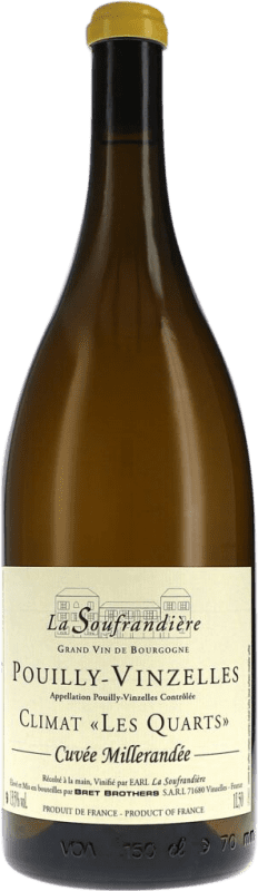 201,95 € Envío gratis | Vino blanco La Soufrandière Climat Les Quarts Cuvée Millerandée Seco A.O.C. Pouilly-Vinzelles Borgoña Francia Chardonnay Botella Magnum 1,5 L