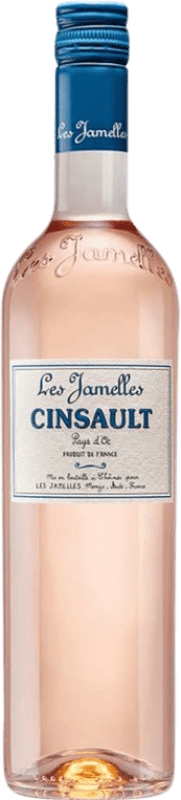 9,95 € Free Shipping | Rosé wine Les Jamelles Rosé Dry A.O.C. Languedoc Languedoc-Roussillon France Cinsault Bottle 75 cl
