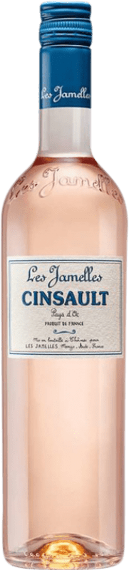 9,95 € Envio grátis | Vinho rosé Les Jamelles Rosé Seco A.O.C. Languedoc Languedoque-Rossilhão França Cinsault Garrafa 75 cl