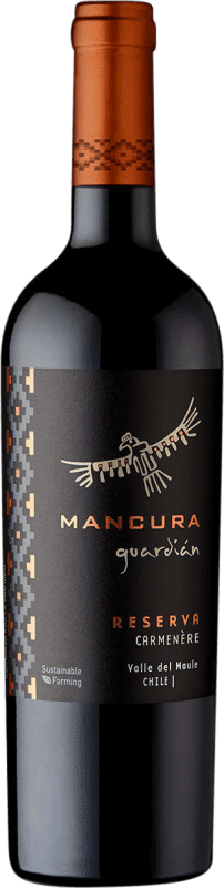 10,95 € Spedizione Gratuita | Vino rosso Mancura Guardián Secco Riserva I.G. Valle del Maule Valle del Maule Chile Carmenère Bottiglia 75 cl