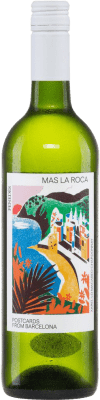 10,95 € Spedizione Gratuita | Vino bianco Mas la Roca Blanco Secco D.O. Penedès Catalogna Spagna Macabeo, Xarel·lo, Chardonnay Bottiglia 75 cl