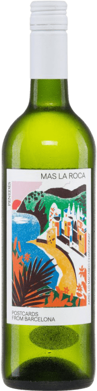 10,95 € Spedizione Gratuita | Vino bianco Mas la Roca Blanco Secco D.O. Penedès Catalogna Spagna Macabeo, Xarel·lo, Chardonnay Bottiglia 75 cl