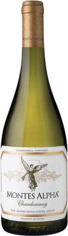 23,95 € Envio grátis | Vinho branco Montes Alpha Seco I.G. Valle Central Vale Central Chile Chardonnay Garrafa 75 cl