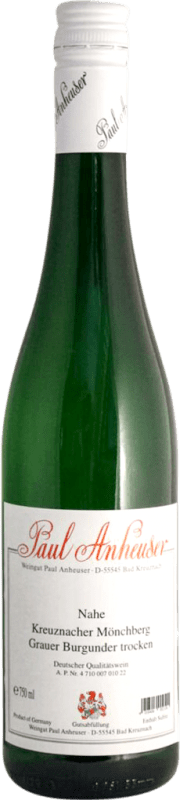 12,95 € Envio grátis | Vinho branco Paul Anheuser Seco Q.b.A. Nahe Nahe Alemanha Pinot Cinza Garrafa 75 cl