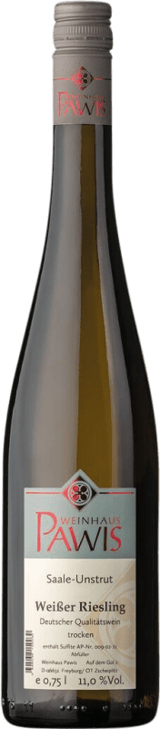 10,95 € Envio grátis | Vinho branco Pawis Seco Saale Unstrut Alemanha Riesling Garrafa 75 cl