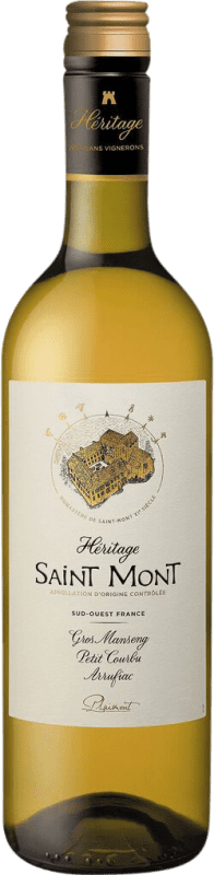 13,95 € Envío gratis | Vino blanco Plaimont Héritage Saint-Mont Blanc Seco Francia Gros Manseng, Petit Corbu Botella 75 cl