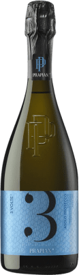 16,95 € Envio grátis | Vinho branco Prapian 3 Volte Brut D.O.C.G. Asolo Prosecco Vêneto Itália Glera Garrafa 75 cl