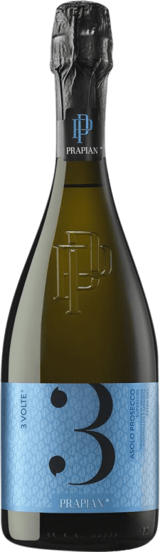 16,95 € Kostenloser Versand | Weißwein Prapian 3 Volte Brut D.O.C.G. Asolo Prosecco Venetien Italien Glera Flasche 75 cl