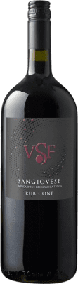 18,95 € Spedizione Gratuita | Vino Rosso Sacchetto VSF I.G.T. Rubicone Veneto Italia Sangiovese Bottiglia Magnum 1,5 L