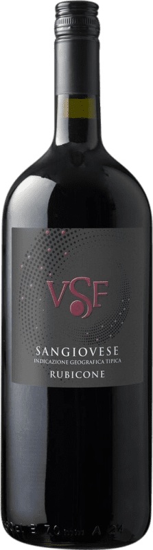 16,95 € Envío gratis | Vino tinto Sacchetto VSF I.G.T. Rubicone Veneto Italia Sangiovese Botella Magnum 1,5 L