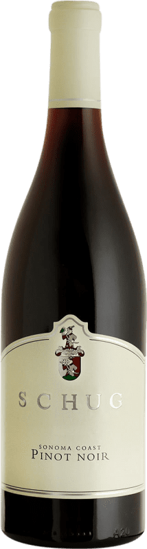 43,95 € Envío gratis | Vino tinto Schug Seco I.G. Sonoma Coast California Estados Unidos Pinot Negro Botella 75 cl
