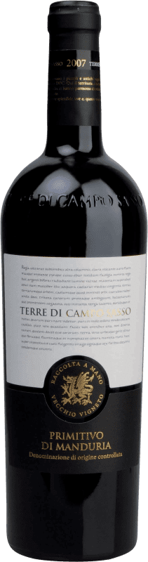15,95 € Envío gratis | Vino tinto Campo di Sasso D.O.C. Primitivo di Manduria Puglia Italia Primitivo Botella 75 cl