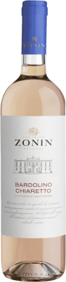 9,95 € Spedizione Gratuita | Vino rosato Zonin Classici Bardolino Chiaretto Secco Veneto Italia Corvina, Rondinella, Molinara Bottiglia 75 cl