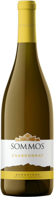 8,95 € Spedizione Gratuita | Vino bianco Sommos D.O. Somontano Spagna Chardonnay Bottiglia 75 cl