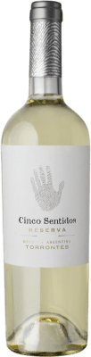 15,95 € 免费送货 | 白葡萄酒 Finca Algarve Cinco Sentidos 珍藏 I.G. Mendoza 门多萨 阿根廷 Torrontés — 托龙特斯 75 cl