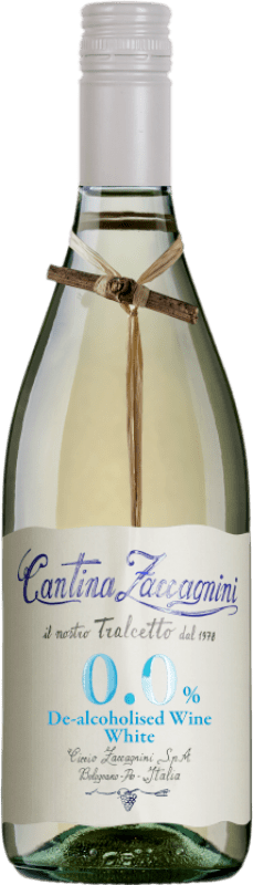 11,95 € Envio grátis | Vinho branco Zaccagnini Tralcetto 0,0 Blanco Itália Bacca Branca Garrafa 75 cl Sem Álcool