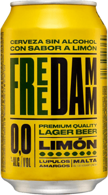 28,95 € 送料無料 | 24個入りボックス ビール Estrella Damm Free Limón スペイン アルミ缶 33 cl アルコールなし