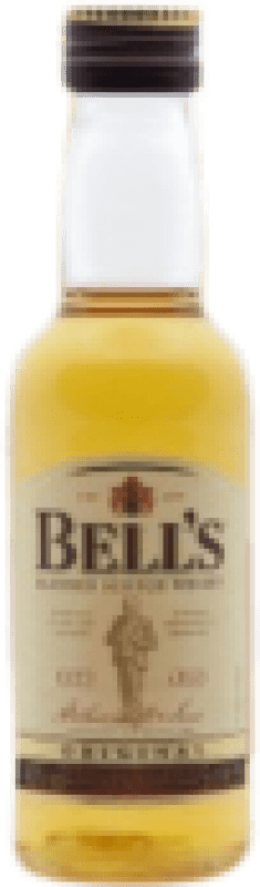 18,95 € Envío gratis | Caja de 12 unidades Whisky Blended Bell's Escocia Reino Unido Botellín Miniatura 5 cl