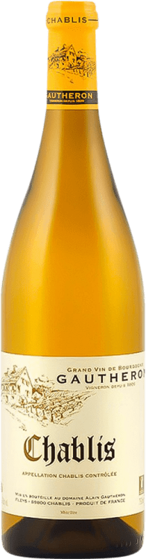 33,95 € Spedizione Gratuita | Vino Bianco Gautheron A.O.C. Chablis Borgogna Francia Chardonnay 75 cl