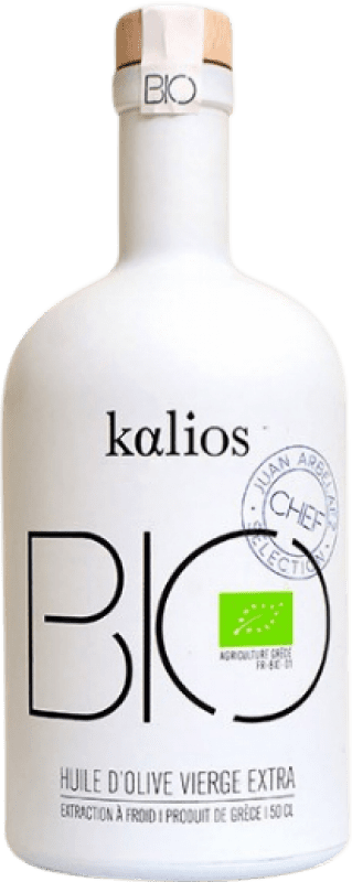 33,95 € Бесплатная доставка | Оливковое масло Chorio. Kalios Bio Vidrio Испания Koroneiki бутылка Medium 50 cl