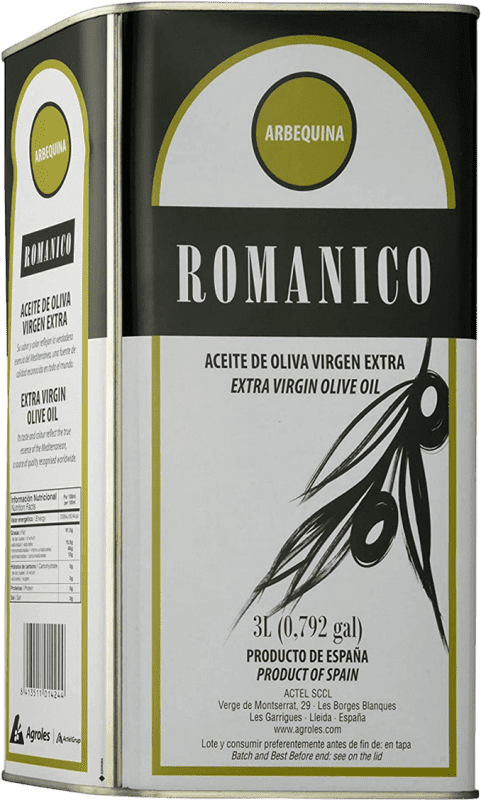 42,95 € Kostenloser Versand | Olivenöl Actel Románico E-NOL Extra Nativ Katalonien Spanien Arbequina Spezialdose 3 L