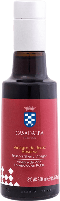 8,95 € Spedizione Gratuita | Aceto Casa de Alba Riserva D.O. Jerez-Xérès-Sherry Andalusia Spagna Piccola Bottiglia 25 cl