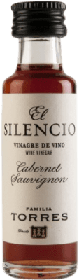 218,95 € Envio grátis | Caixa de 242 unidades Vinagre Familia Torres El Silencio Tinto Vidrio Catalunha Espanha Cabernet Sauvignon Garrafa Miniatura 2 cl