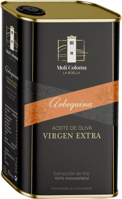 16,95 € Envio grátis | Azeite de Oliva Finca Molí Coloma La Boella D.O.P. Siurana Catalunha Espanha Arbequina Lata 50 cl