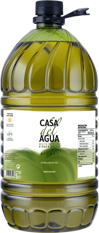52,95 € Envoi gratuit | Huile d'Olive Oro Bailén Casa del Agua PET Andalousie Espagne Picual Carafe 5 L