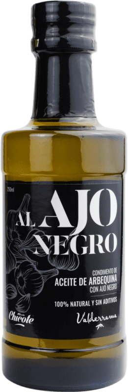 12,95 € Envío gratis | Aceite de Oliva Valderrama Castilla la Mancha España Arbequina Botellín 25 cl Vidrio Ajo
