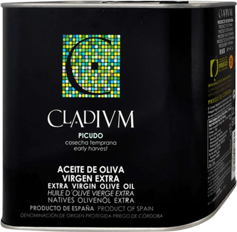 45,95 € Envio grátis | Azeite de Oliva Arodén Hispania Cladium AOVE Virgem Extra D.O.P. Priego de Córdoba Andaluzia Espanha Picuda Lata Especial 2 L