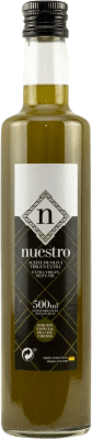 7,95 € Spedizione Gratuita | Olio d'Oliva Supremo Nuestro Non Filtrato, EVO Extra Vergine Jaén Spagna Picual Bottiglia Medium 50 cl Vetro