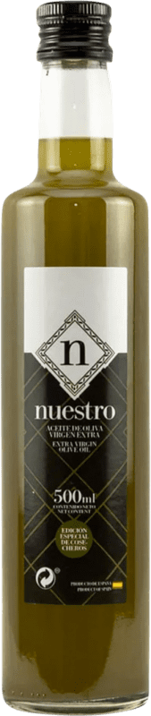 7,95 € Spedizione Gratuita | Olio d'Oliva Supremo Nuestro Non Filtrato, EVO Extra Vergine Jaén Spagna Picual Bottiglia Medium 50 cl Vetro
