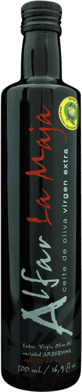 10,95 € Envio grátis | Azeite de Oliva La Maja Alfar Vidrio D.O. Navarra Navarra Espanha Arbequina Garrafa Medium 50 cl