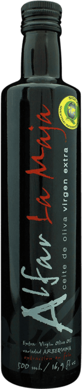 6,95 € 送料無料 | オリーブオイル La Maja Alfar EVOO エキストラバージン D.O. Navarra ナバラ スペイン Arbequina — アルベキーナ ミディアムボトル 50 cl ガラス