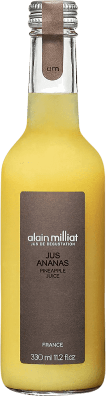 7,95 € Spedizione Gratuita | Succo Alain Milliat Francia Bottiglietta Terzo 33 cl Vetro Pineapple — Ananas