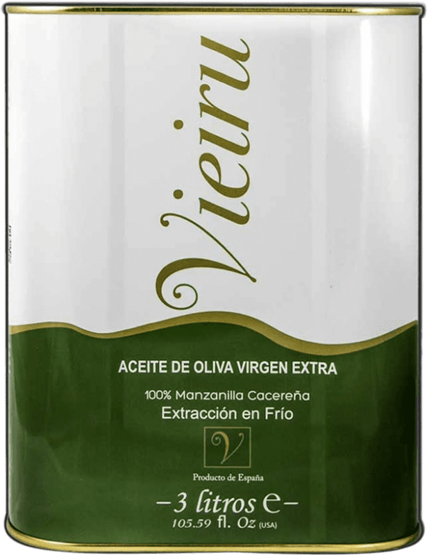 79,95 € Free Shipping | Olive Oil As Pontis Vieiru Estremadura Spain Manzanilla Special Can 3 L