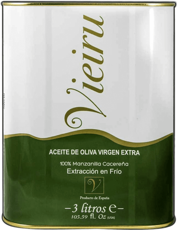 75,95 € Envoi gratuit | Huile d'Olive As Pontis Vieiru HOVE Vierge Extra Estrémadure Espagne Manzanilla Canette Spéciale 3 L